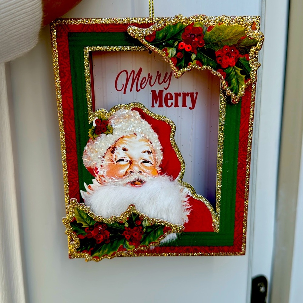 Cardboard Santa ornament